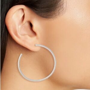 Nordstrom Pavé Cubic Zirconia Hoop Earrings